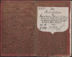 Annahme des Dr. med. Johann Boennecken aus Schweinfurt zum fürstlichen Hof-Medikus