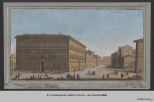 Ansicht des Palazzo Strozzi und der Via degli Strozzi