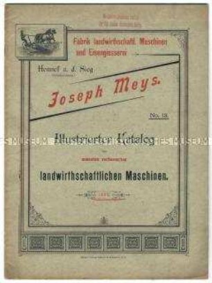 Illustrierter Katalog über landwirtschaftliche Maschinen