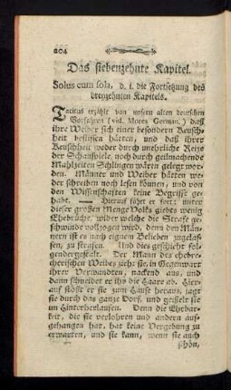 Das siebenzehnte Kapitel. Solus cum sola, d. i. die Fortsetzung des dreyzehnten Kapitels.