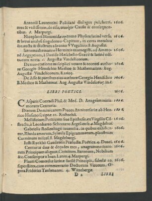 Libri Poetici.