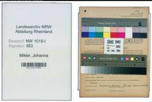 Entnazifizierung Johanna Mikler , geb. 23.04.1897 ()