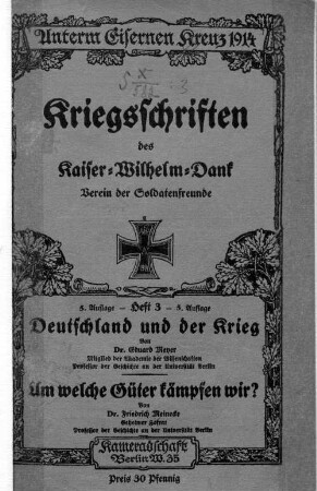 Deutschland und der Krieg