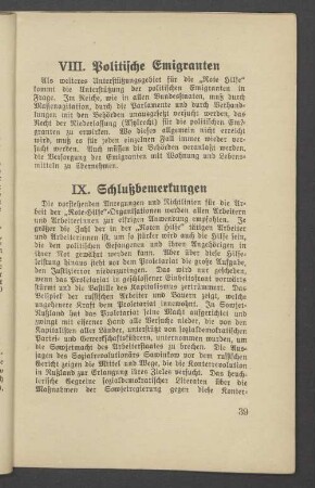 VIII. Politische Emigranten