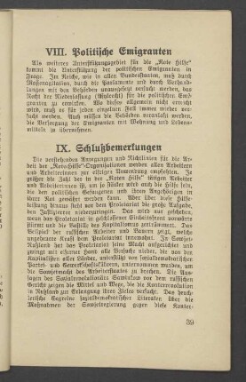 VIII. Politische Emigranten