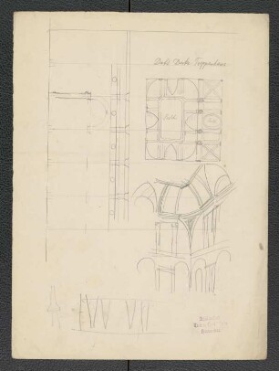 Palazzo Dati zu Cremona, Decke im Treppenhaus, Treppenhaus (mit Aufmaß)