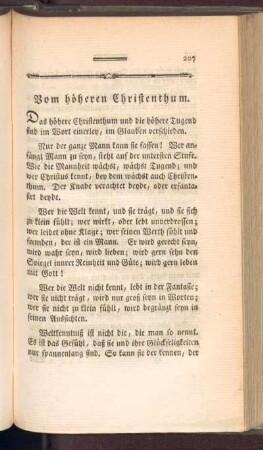 Vom höheren Christenthum
