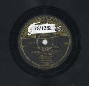 Titel A: Ujute Mwenyewe Titel B: Hapa Hapa Egyptian Song