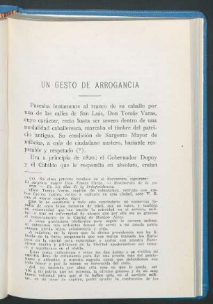 Un gesto de arrogancia