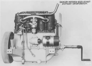 16/45 PS-Motor, Vergaserseite (Daimler) : Technikgeschichte | Maschinenbau | Verkehrswesen | Autowesen