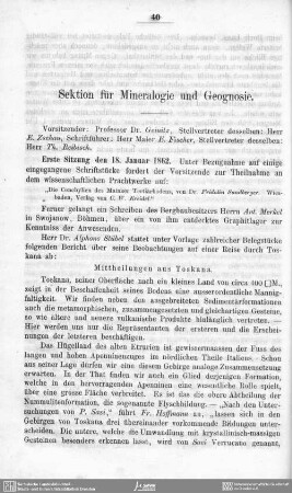 Sektion für Mineralogie und Geognosie