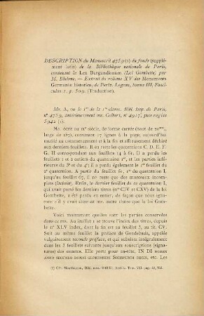 La loi Gombette : Reproduction intégrale de tous les manuscrits connus, VIII. Manuscrit n° 4759