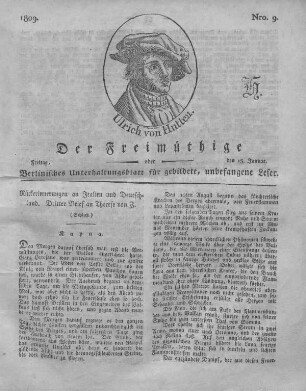 Nro. 9., Freitag, den 13. Januar 1809