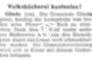 Volksbücherei kostenlos!