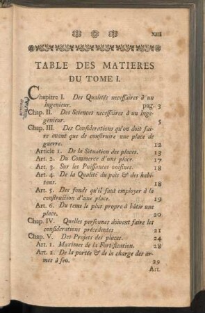 Table Des Matieres Du Tome I.