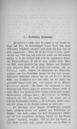 1. Gründung Hamburgs.