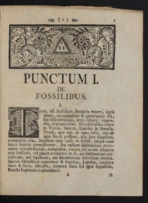 Punctum I. De Fossilibus