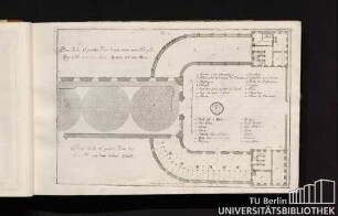 No. 4. Plan de la 4e. partie d´en haut, avec une Terasse. Ein 4. Theil von dem obern Grund mit der Altan. Plan de la 4e. partie d´en bas. Ein 4. Theil von dem undern Grund.