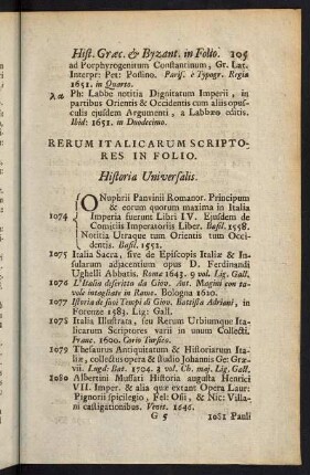 105-134, Rerum Italicarum Scriptores in Folio - Rerum Hispanicarum et Lusitanicarum Scriptores in Folio