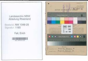 Entnazifizierung Erich Fell , geb. 08.05.1906 (Beamter)