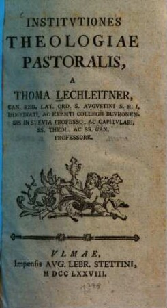 Institvtiones Theologiae Pastoralis