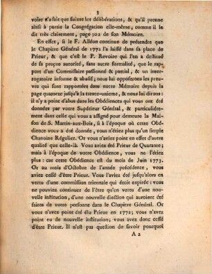 Réponse Pour L'Abbé de Sainte-Geneviéve ... Intimé ... Au Mémoire signifié du F. Benoit Alléon, Prêtre ... Appelant comme d'abus