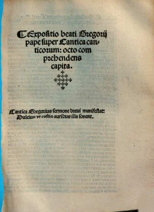 Expositio ... super cantica canticorum ...