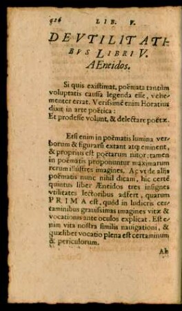 De Utilitatibus Libri V. Aeneidos.