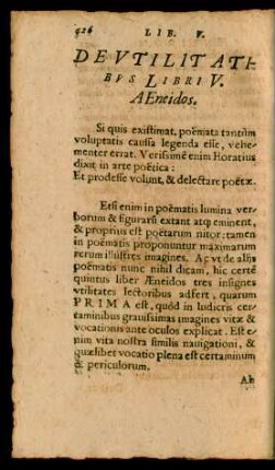 De Utilitatibus Libri V. Aeneidos.