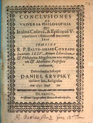 Conclusiones ex universa philosophia