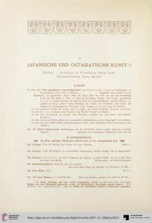 V. Japanische und ostasiatische Kunst (Nr. 315-454)