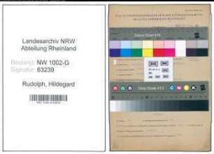 Entnazifizierung Hildegard Rudolph, geb. 23.04.1912 ()