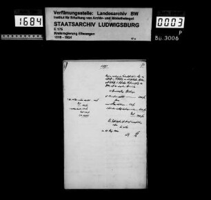 Schuldenwesen der Gesamt- und der Teilgemeinde Geislingen am Kocher