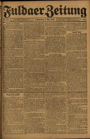 Ausgabe vom Donnerstag, den 06. Mai 1920.