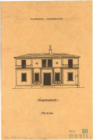Fischer, Theodor; Stuttgart - Bad Cannstatt; Kursaal - Restaurant - Ansicht