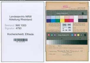 Entnazifizierung Elfriede Kocherscheidt , geb. 06.01.1899 (Angestellte)