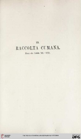 III: Raccolta cumana