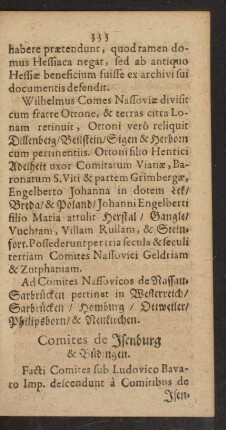 Comites de Isenburg & Büdingen.