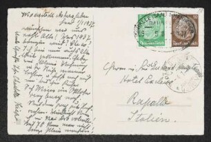 Brief von Charlotte Kiep an Margarete Hauptmann und Gerhart Hauptmann