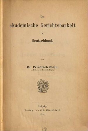 Die akademische Gerichtsbarkeit in Deutschland