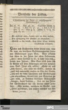 Vortheile der Leiden.