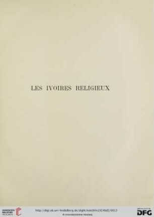 Les ivoires religieux