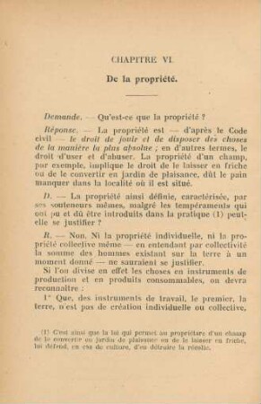 Chapitre VI De la propriété.