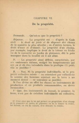 Chapitre VI De la propriété.