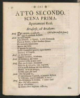 Atto Secondo = Andere Abhandlung