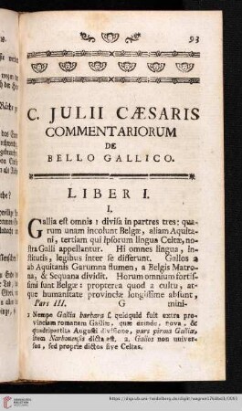 Julii Caesaris commentariorum de bello gallico