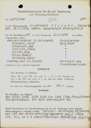 Stopper, Bernhard, Dr.