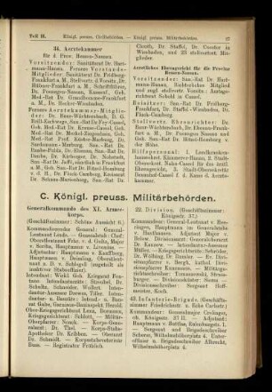 Königl. preuss. Militärbehörden