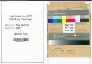 Entnazifizierung Karl Berndt , geb. 18.11.1889 (Angestellter)