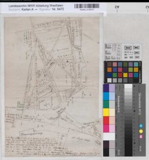 Bokel (Halle) Teilung der Bokelschen Brandheide Entwurf (1780) o.M. (1 : 2400) 41 x 28,5 Zeichnung (Reinhold) Spez.Verz. Markenkarten X Nr. 85
